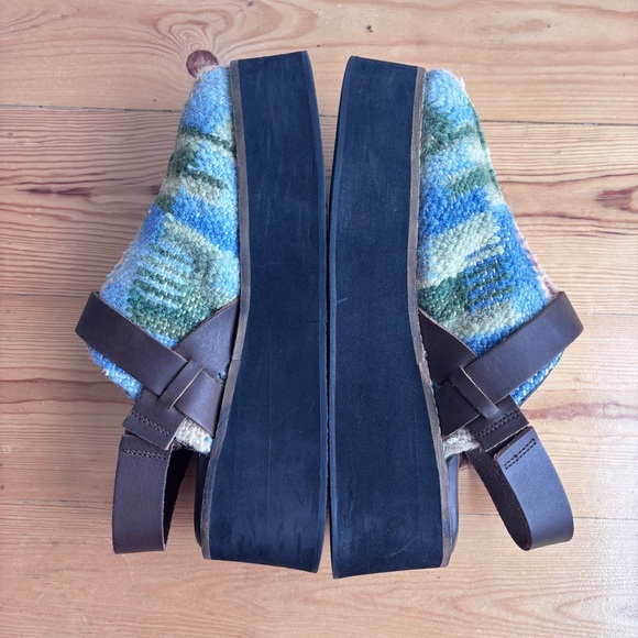 Free People Women’s Astrid Plaid Platform Slingback Clog Stargazer size 9 - Picture 11 of 12